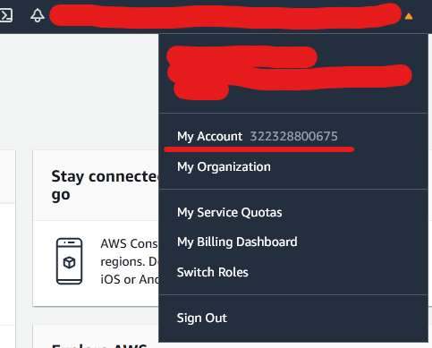 AWS account example